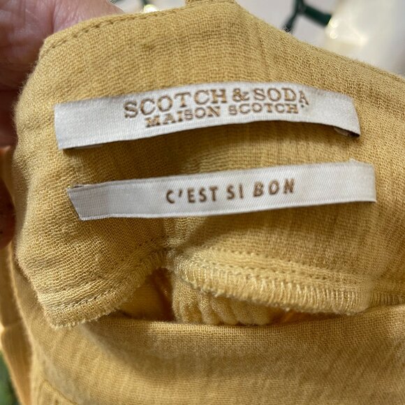 Scotch and Soda Deep Yellow 100% Cotton Top-Sz L - Picture 5 of 8